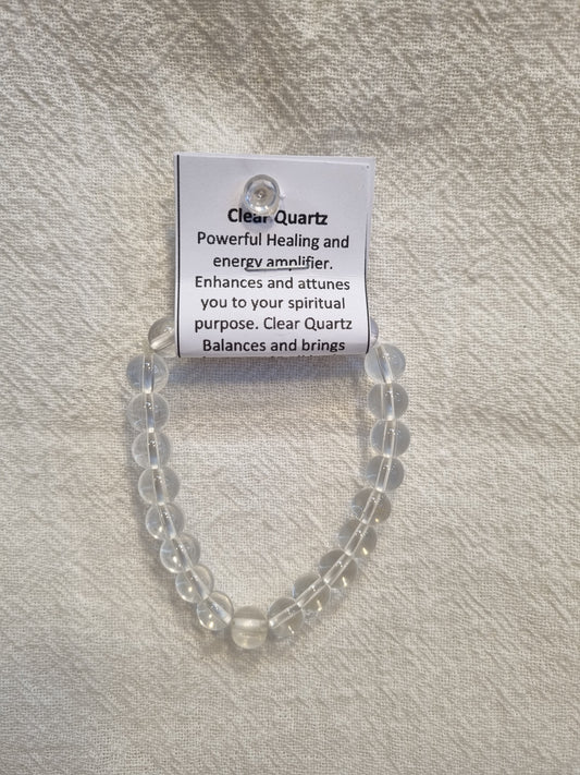 Clear Quartz Bead Bracelet