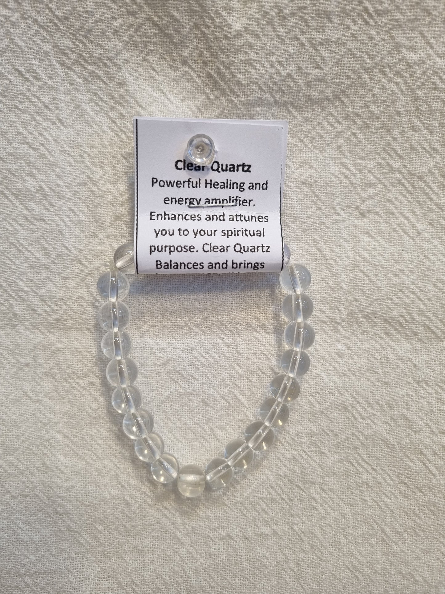 Clear Quartz Bead Bracelet