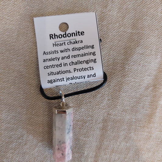 Rhodonite Point Pendant